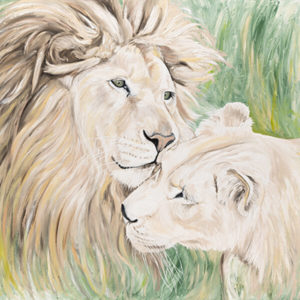 תמונה לחדר השינה של אהבת אריות ירוקה