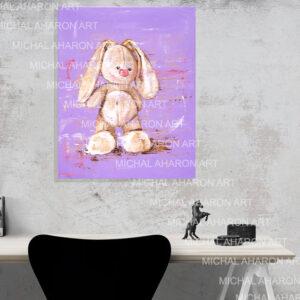 ציור של ארנבון סגול