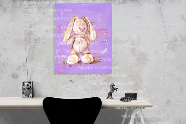 ציור של ארנבון סגול